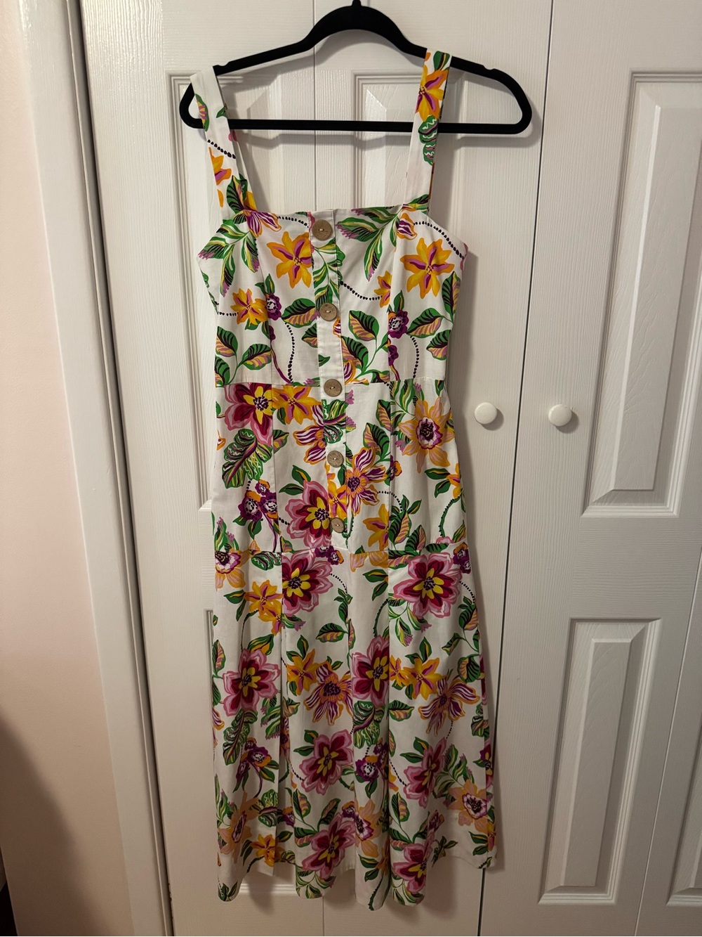MISA Los Angeles Floral Button Front Midi Dress Size Small NWOT